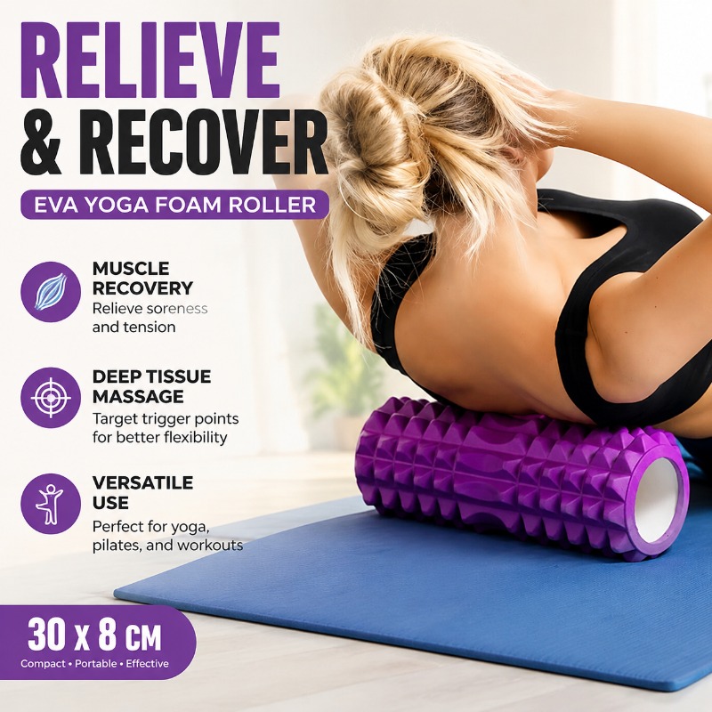 Muscle Roller Stick - Mini Hollow EVA Foam Roller Spiky