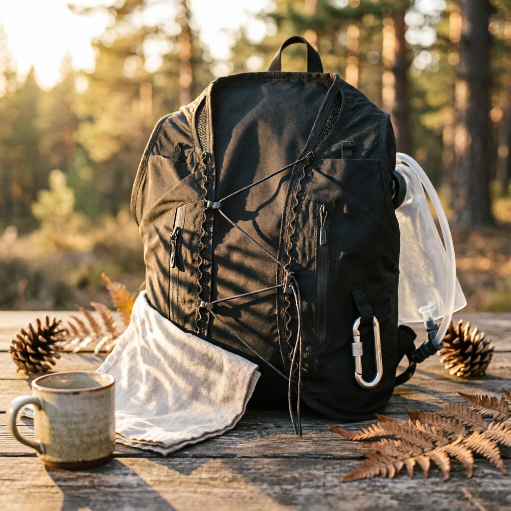 Running Gear Hydration - Black Hydration Vest Backpack Zippered Pockets