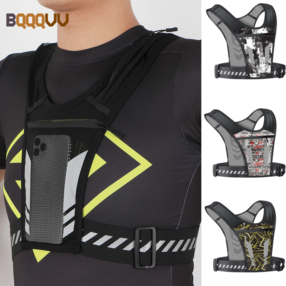 Running Gear Phone Holder - Reflective Running Vest with Phone Holder