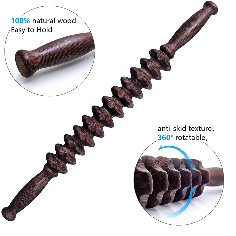 Manual Massager Wooden Handhel - Muscle Roller Stick ulasan dan harga