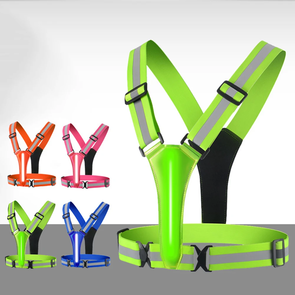 LED Running Vest USB Rechargea - Reflective Running Gear Vest ulasan dan harga