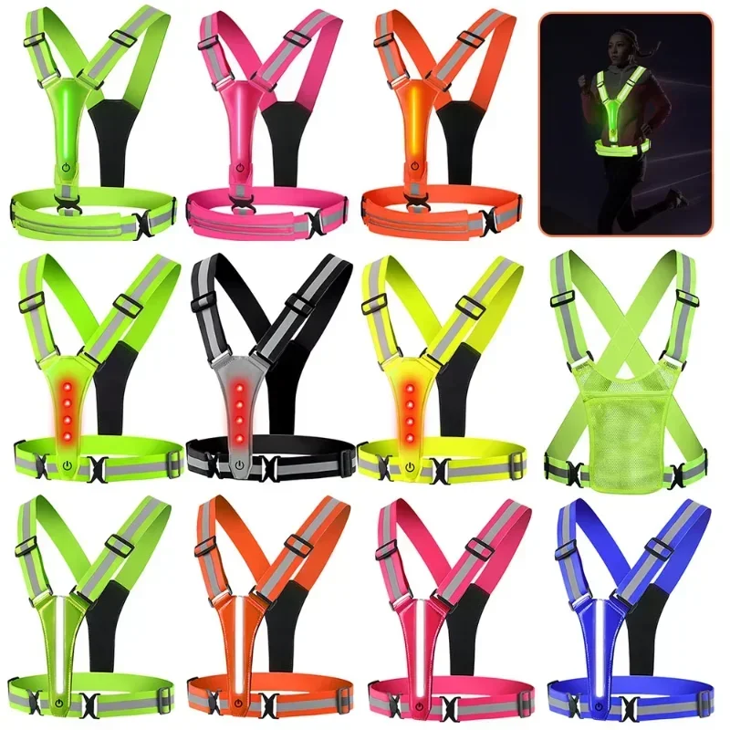 LED Reflective Vest Running Ge - Reflective Running Gear Vest ulasan dan harga