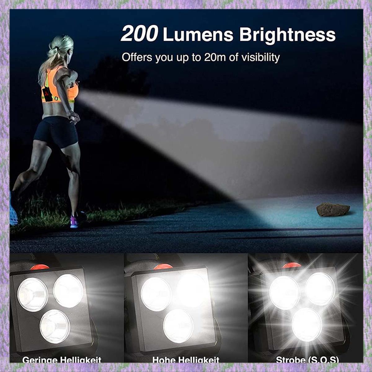 A63K-Night Running Lights For  - Reflective Running Gear Vest ulasan dan harga