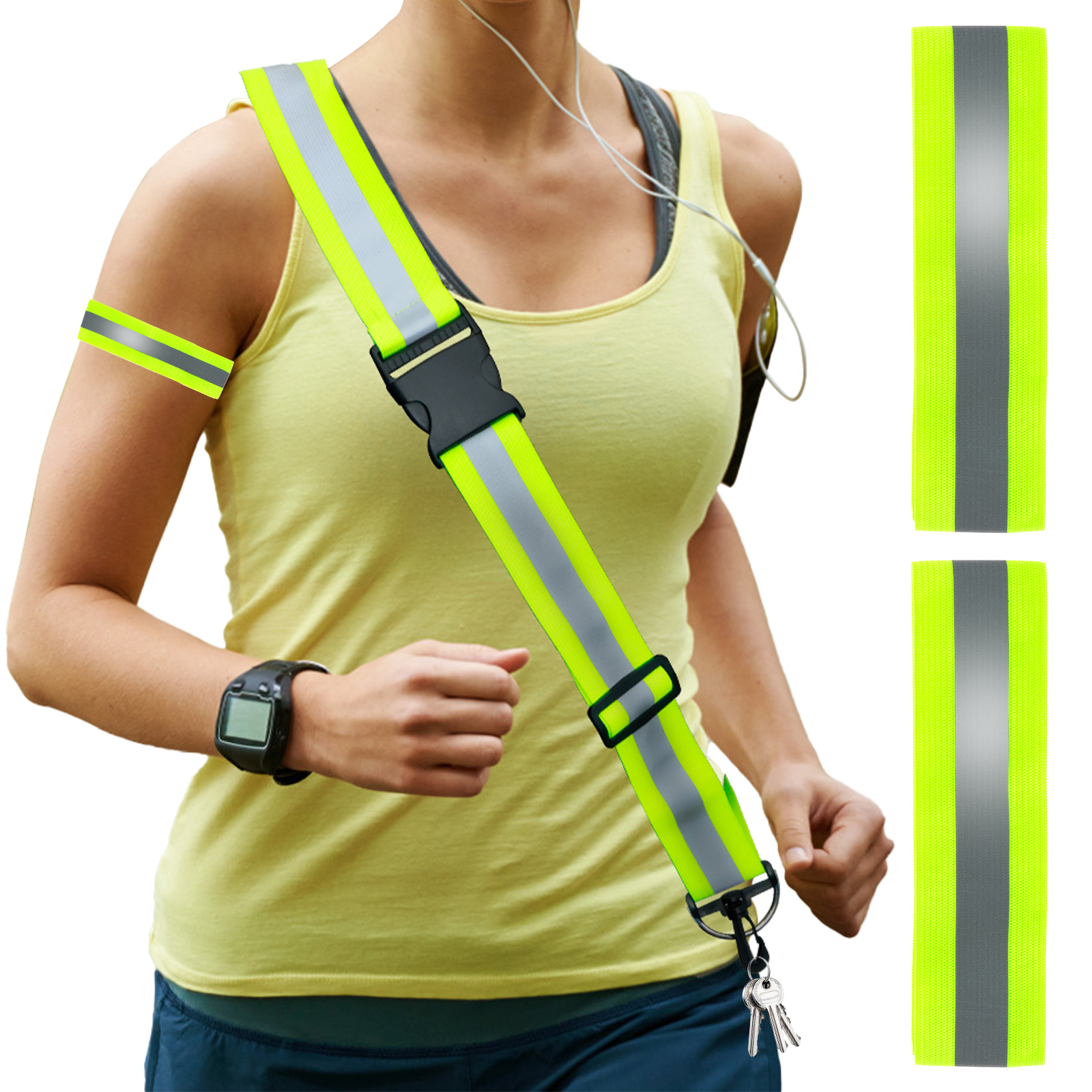 3pcs Reflective Sash for Walki - Reflective Running Gear Vest ulasan dan harga