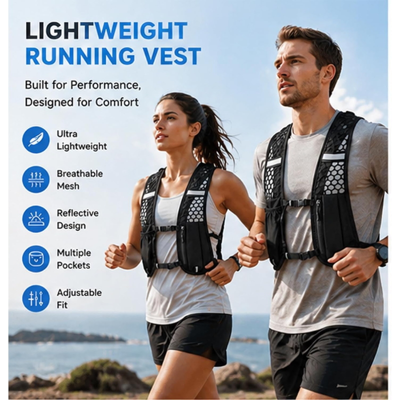 WOOJACK Hydration Running Vest - Running Gear Water ulasan dan harga