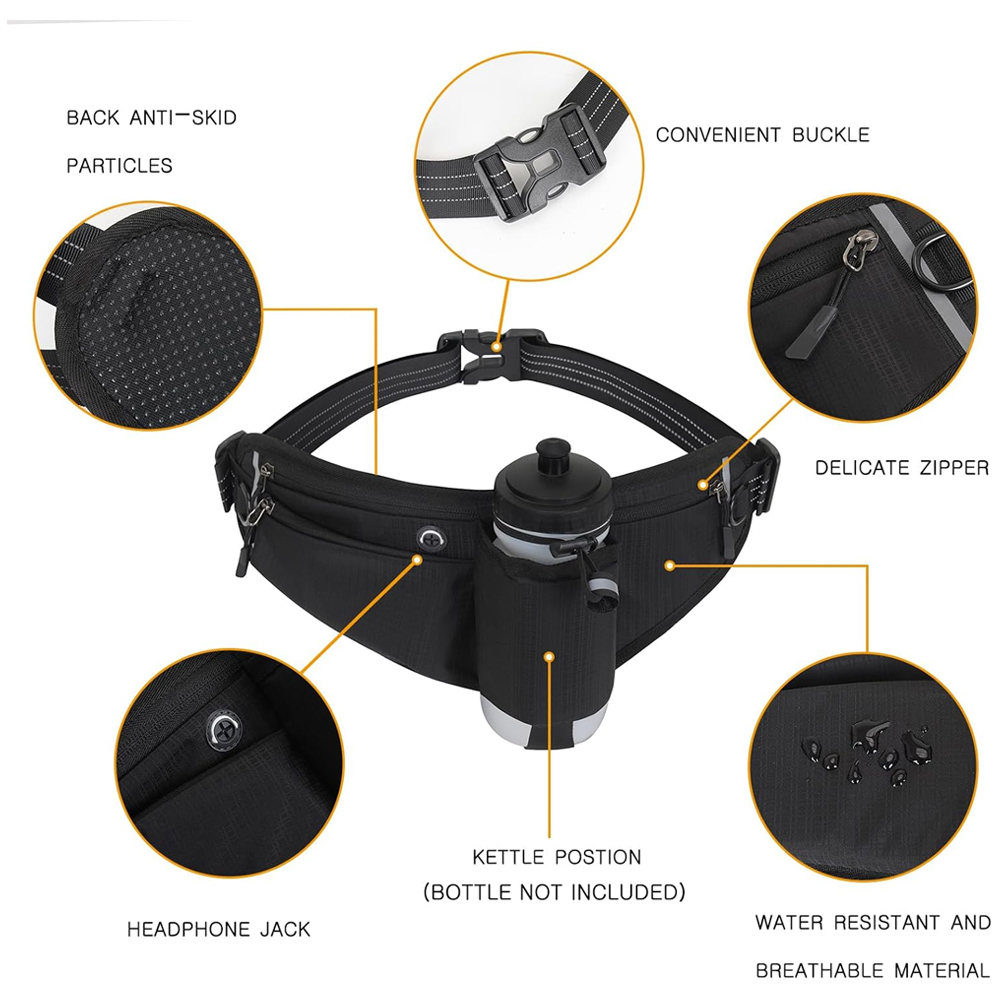1PCS Fanny Pack with Water Bot - Running Gear Water ulasan dan harga